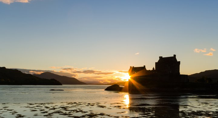 Sunset on Eilean Donan castle Scotland Dave Head