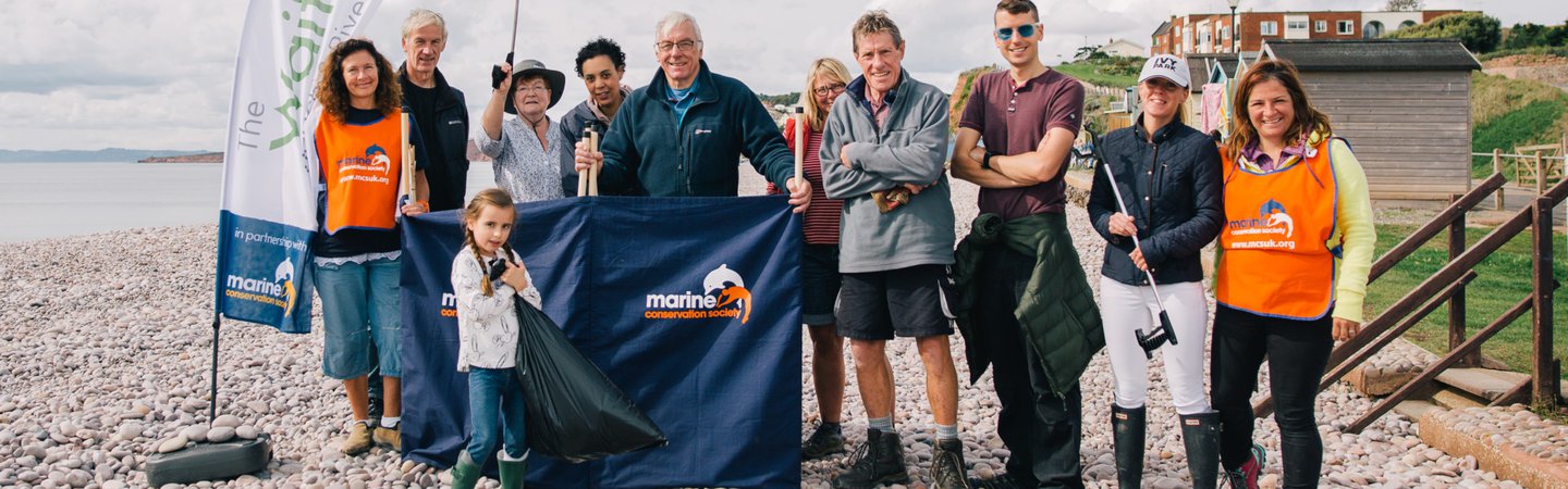 Volunteers at Great British Beach Clean on Budleigh Beach Andrew Brown