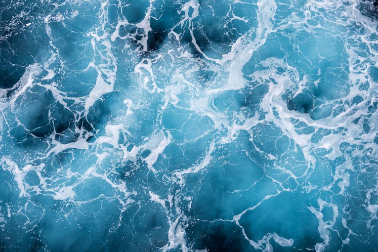 Ocean waves foam birdseye view Sergey Bogomyako