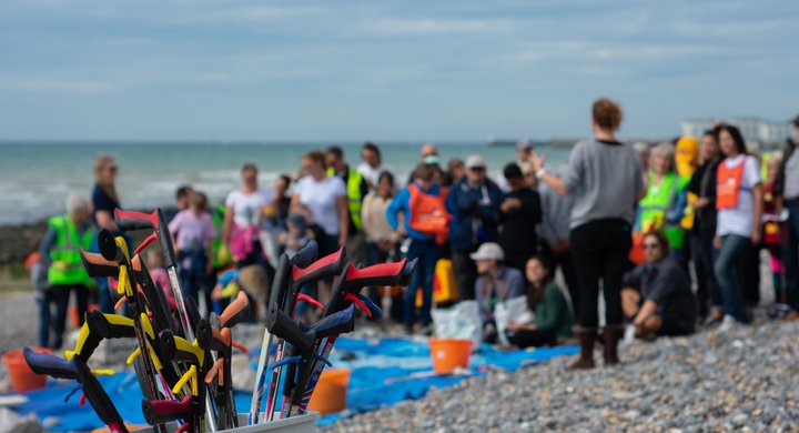 Beach clean at Ovingdean beach Jack Donovan