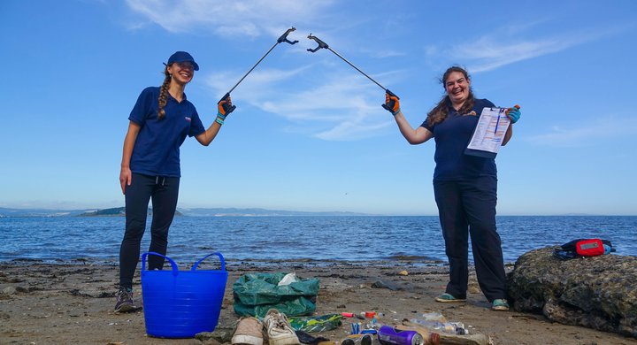 MCS Staff during Great British Beach Clean Tara Proud