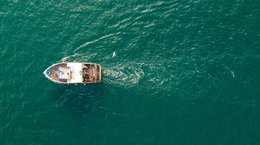 Small fishing trawler off the coast of Ayrshire, Scotland Norrie3699