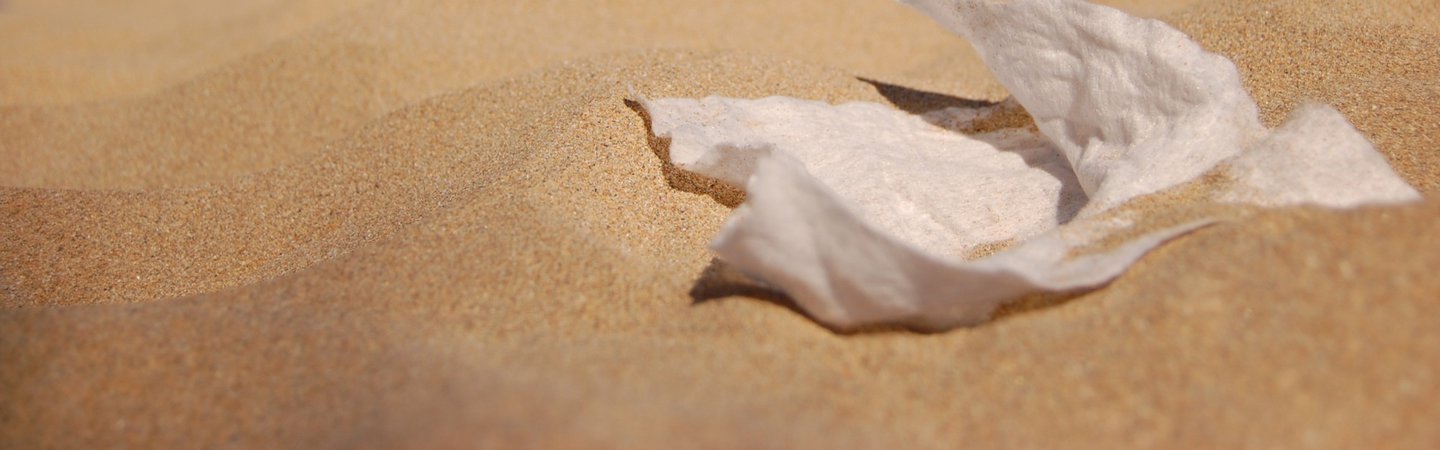 Wet wipe on beach Natasha Ewins